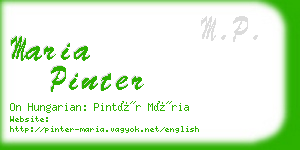 maria pinter business card